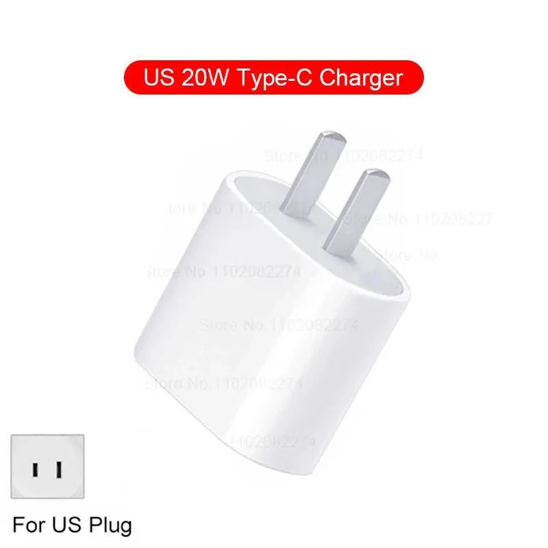 20W Fast Charging USB Type C Charger for Apple iPhone - Lightning Speed Charging with Data Cable
