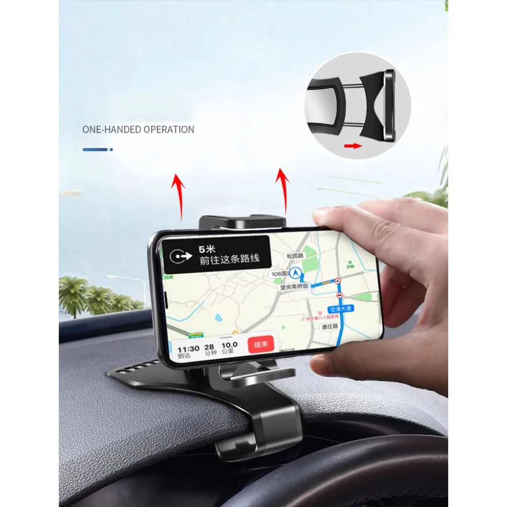 3 in 1 Car GPS Smartphone Holder: Dashboard / Visor Clamp   AC Grid Clip for Asus ZenFone AR LTE-A NA ZS571KL - Black