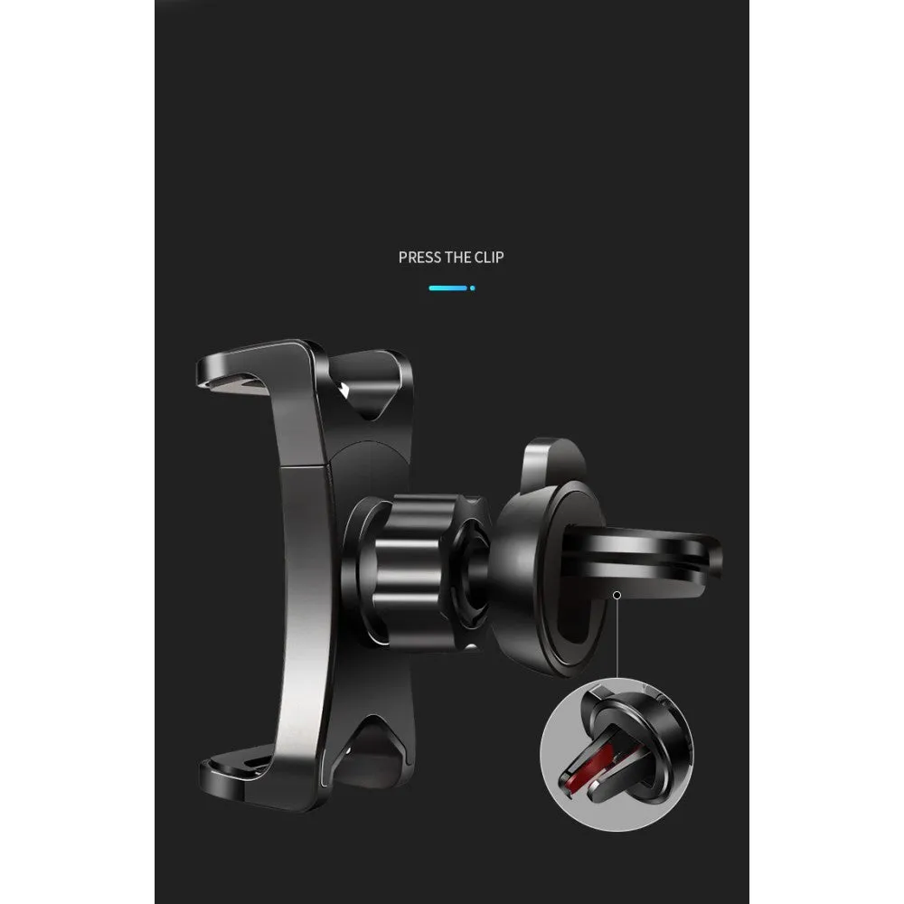 3 in 1 Car GPS Smartphone Holder: Dashboard / Visor Clamp   AC Grid Clip for Asus ZenFone AR LTE-A NA ZS571KL - Black