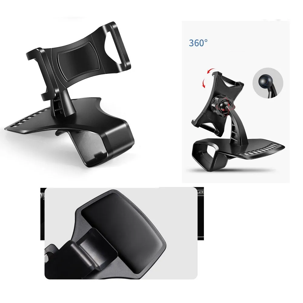 3 in 1 Car GPS Smartphone Holder: Dashboard / Visor Clamp   AC Grid Clip for Asus ZenFone AR LTE-A NA ZS571KL - Black