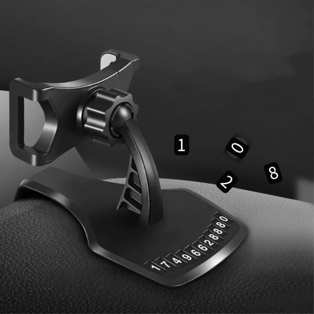 3 in 1 Car GPS Smartphone Holder: Dashboard / Visor Clamp   AC Grid Clip for Asus ZenFone AR LTE-A NA ZS571KL - Black