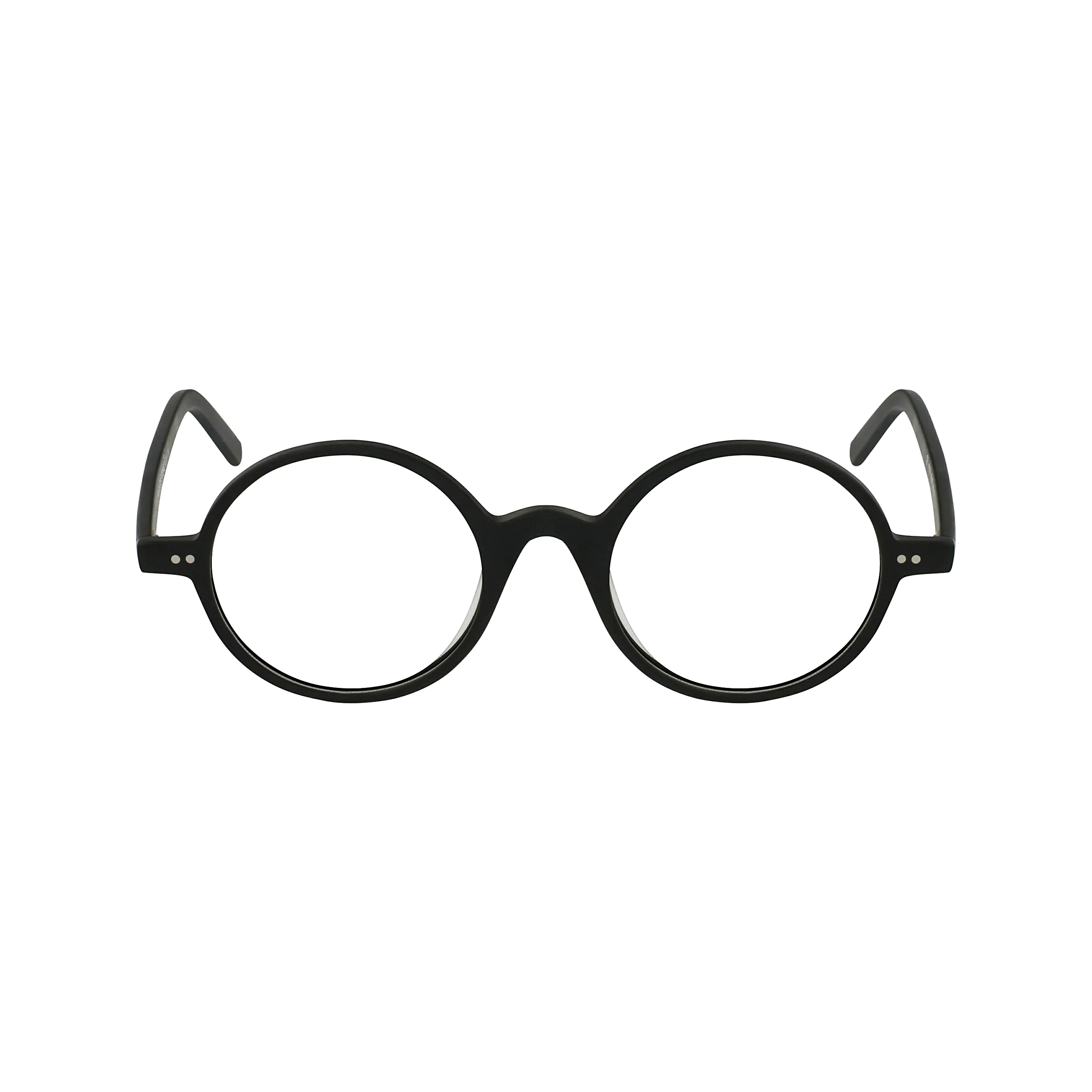 Alex Round Glasses - Matt Black