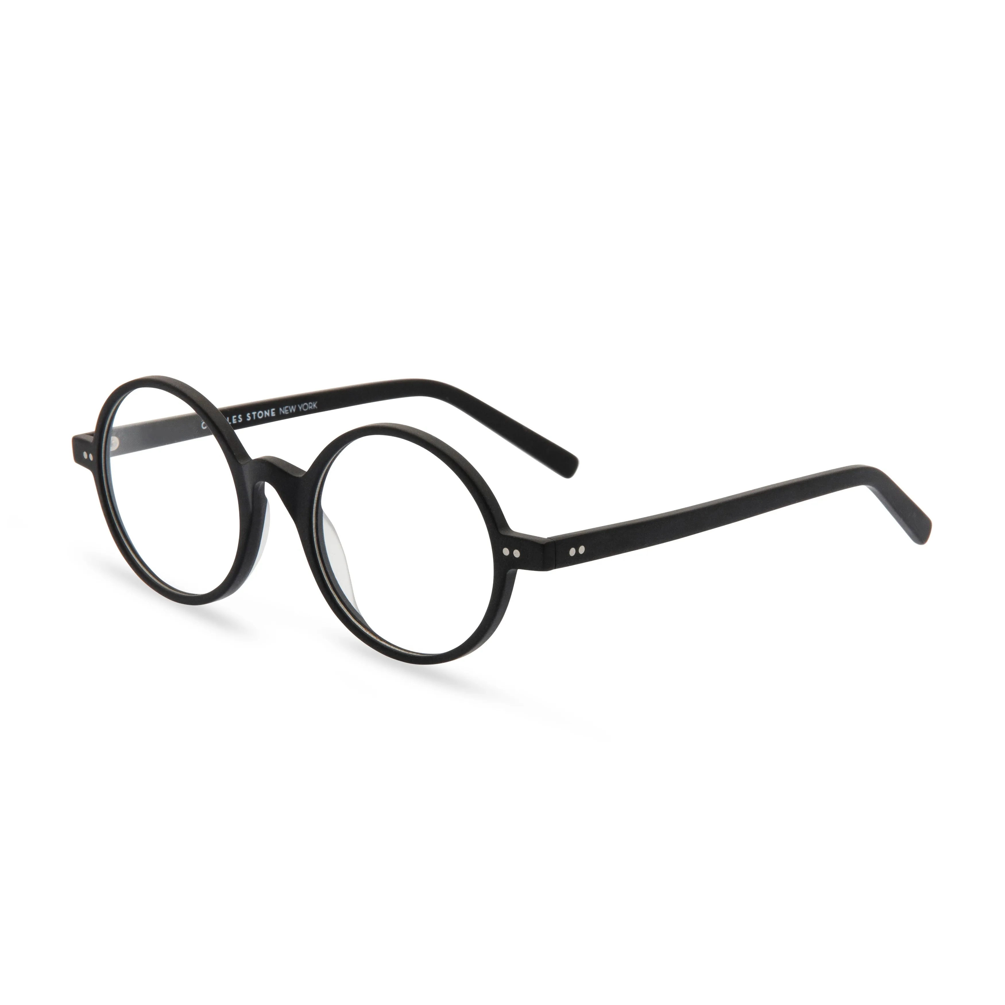 Alex Round Glasses - Matt Black
