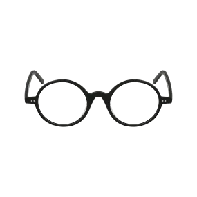 Alex Round Glasses - Matt Black