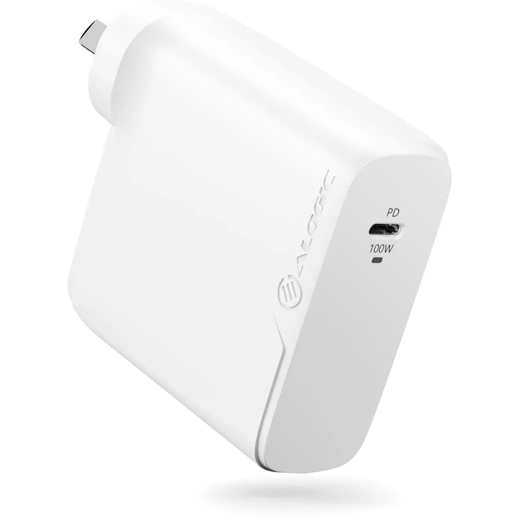 ALOGIC Rapid Power 100W GaN Wall Charger w/ 100W USB-C Charging Cable