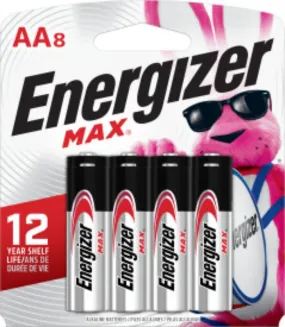 BATTERY ALKALINE MAX 8 PACK/AA :CD  8: QUANTITY: 1