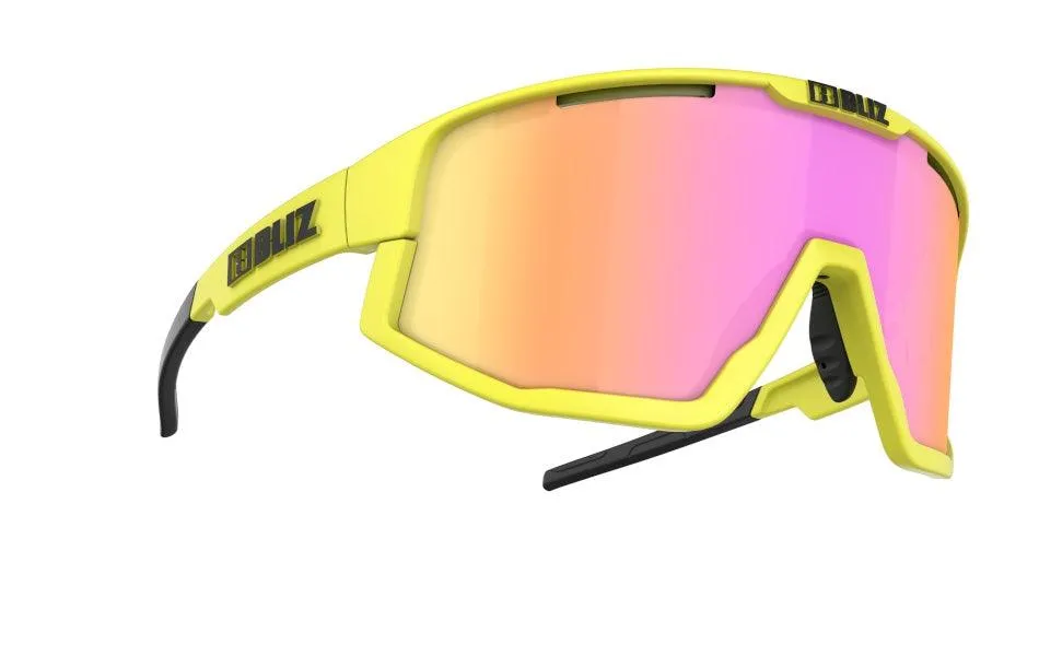 Bliz Fusion Sport Sunglasses (Brown w Purple/Matt Yellow)