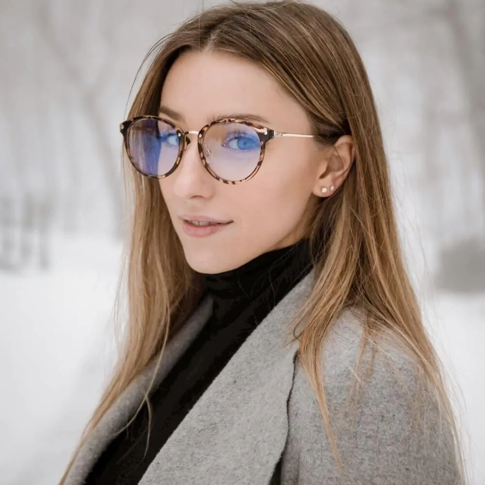 Blue Light Blocking Computer Glasses for Women - Cherry