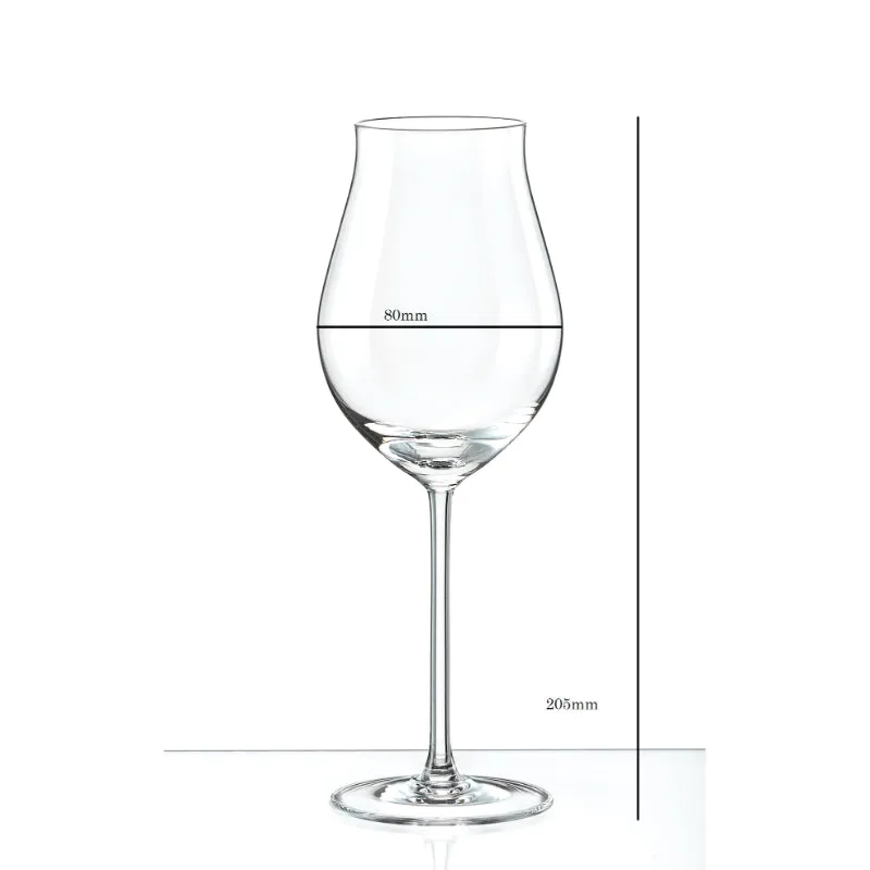 Bohemia Attimo Stemmed Glass Clear Lead Free Crystal Drinkware | Set of 6 | 2 x 8 inches | 250ml
