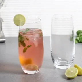 Bohemia Club High Ball Glass Clear Lead Free Crystal Glassware | Set of 6 | 3 x 6 inches | 350ml