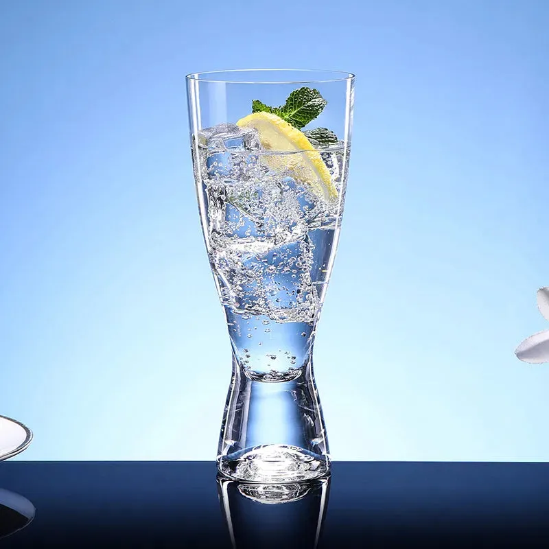 Bohemia Samba Beer Glass Clear Lead Free Crystal Beverageware | Set of 6 | 3 x 7 inches | 350ml