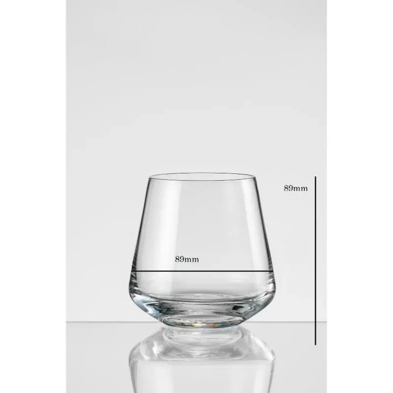 Bohemia Sandra Whiskey Glass Clear Lead Free Crystal Glassware | Set of 6 | 3 x 4 inches | 290ml