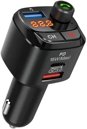 Bt 5.0 Fm Transmitter Car Mp3 Bluetooth Player Car Charger Audio