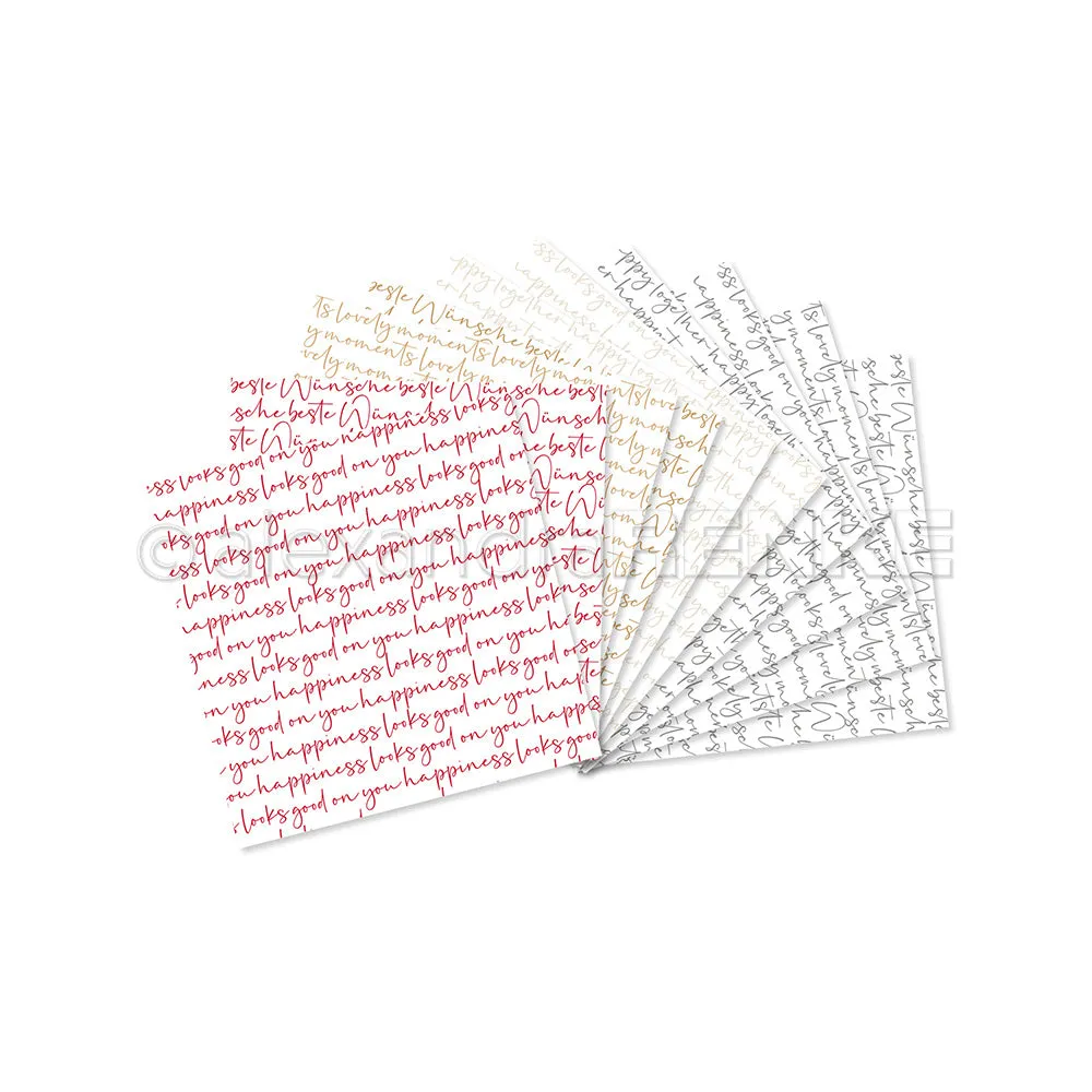 Bundle Designpapiere 'Beste Wünsche' 200g/m²