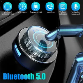 Car Bluetooth-compatible 5.0 Fm  Transmitter Lossless Usb Charger