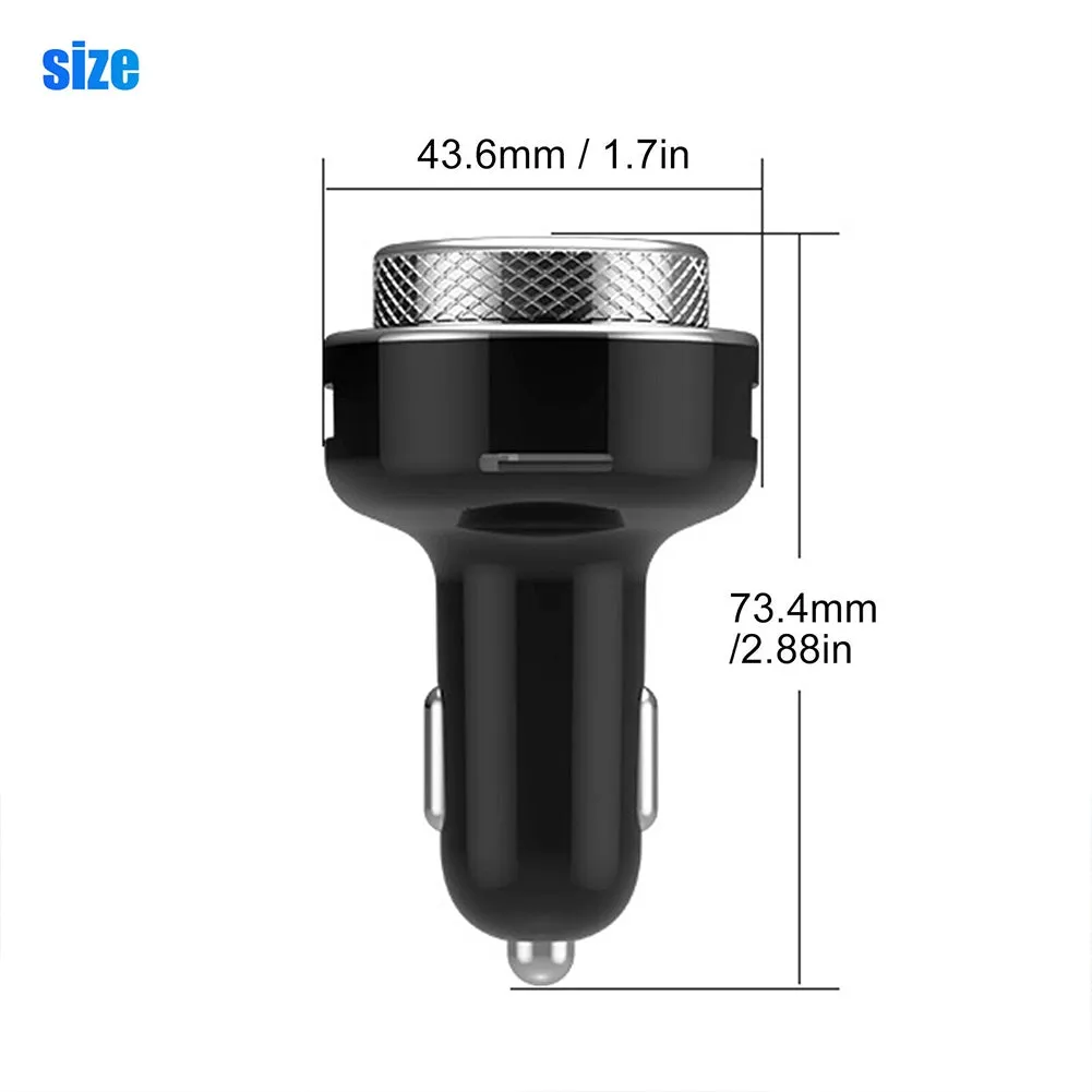 Car Bluetooth-compatible 5.0 Fm  Transmitter Lossless Usb Charger