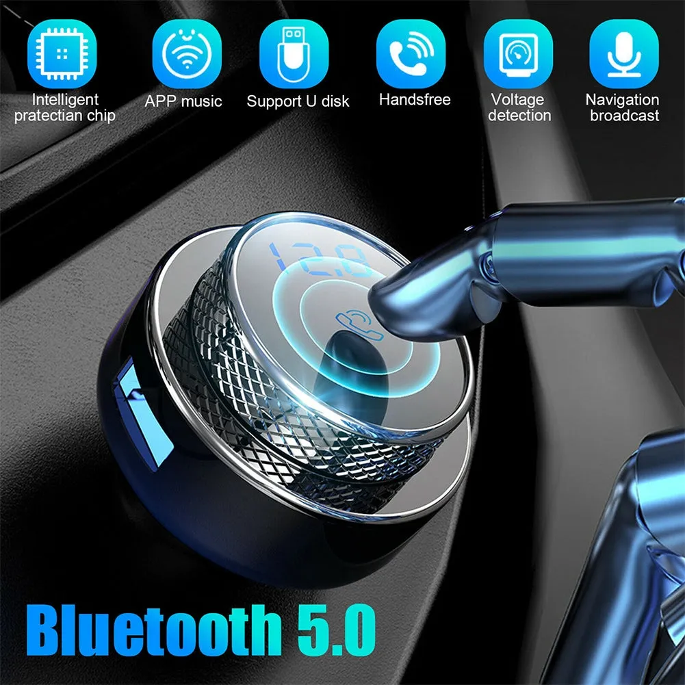 Car Bluetooth-compatible 5.0 Fm  Transmitter Lossless Usb Charger