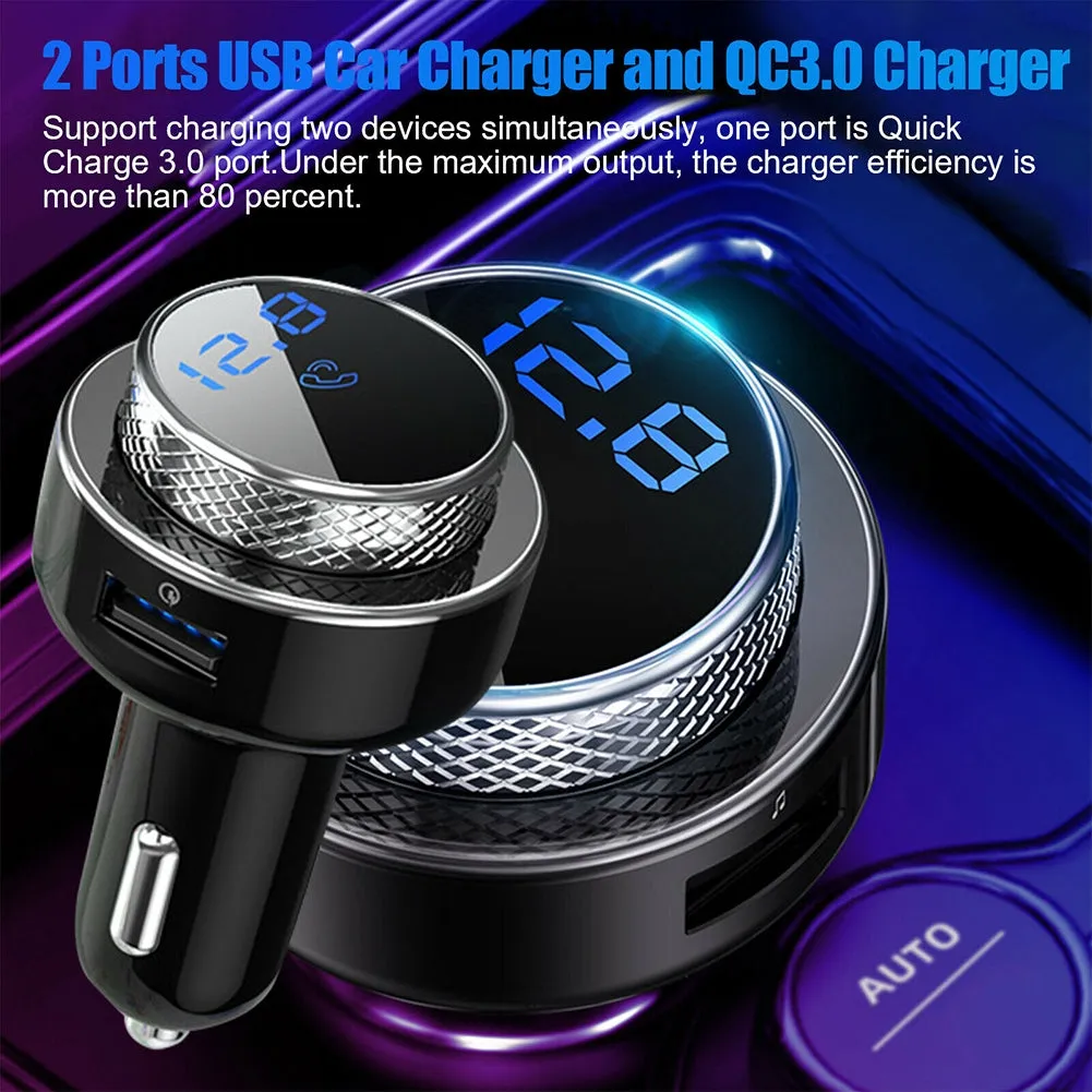 Car Bluetooth-compatible 5.0 Fm  Transmitter Lossless Usb Charger