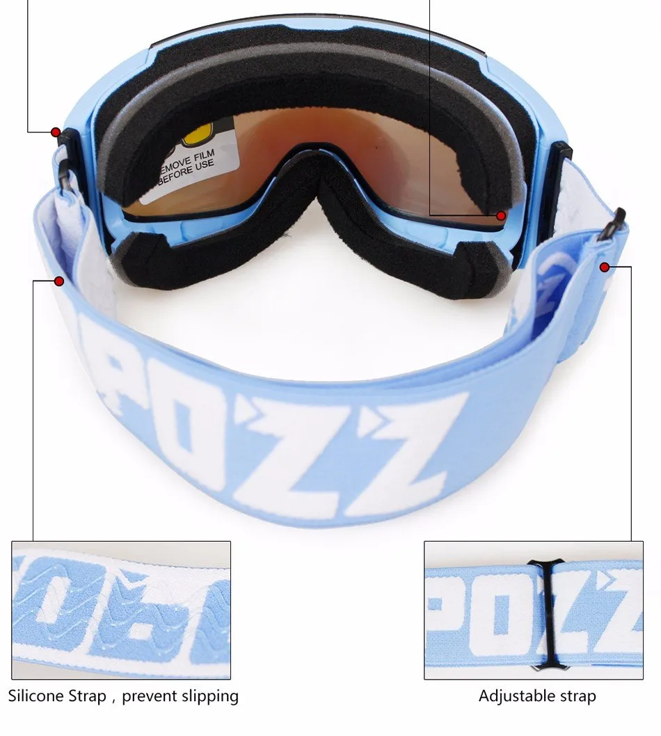 COPOZZ Magnetic Lens Ski Snowboard Goggles