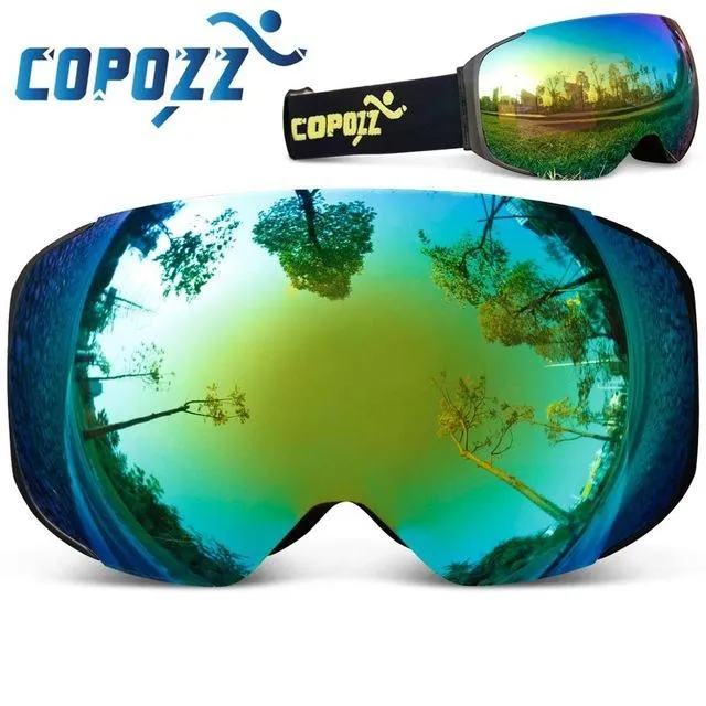 COPOZZ Ski Snowboard Magnetic Lens Goggles Interchangeable GOG-2181