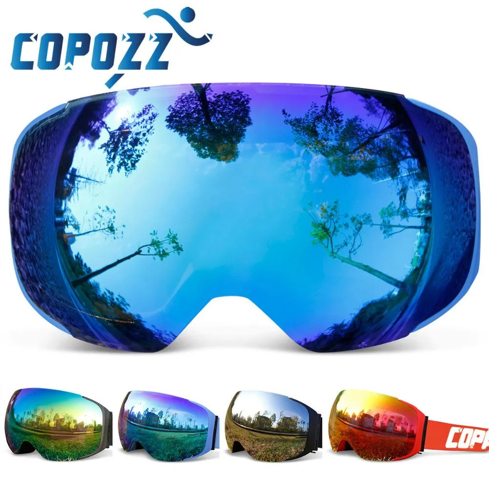 COPOZZ Ski Snowboard Magnetic Lens Goggles Interchangeable GOG-2181