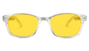 DayMax Wayfarer Glasses - Crystal - Readers