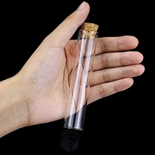 Depepe 30pcs 25ml Glass Test Tubes With Cork Stoppers