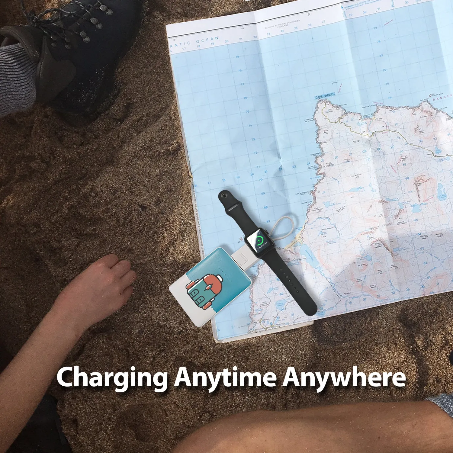 [Dome Charger] Apple Watch Portable 2 in 1 Charger Cable