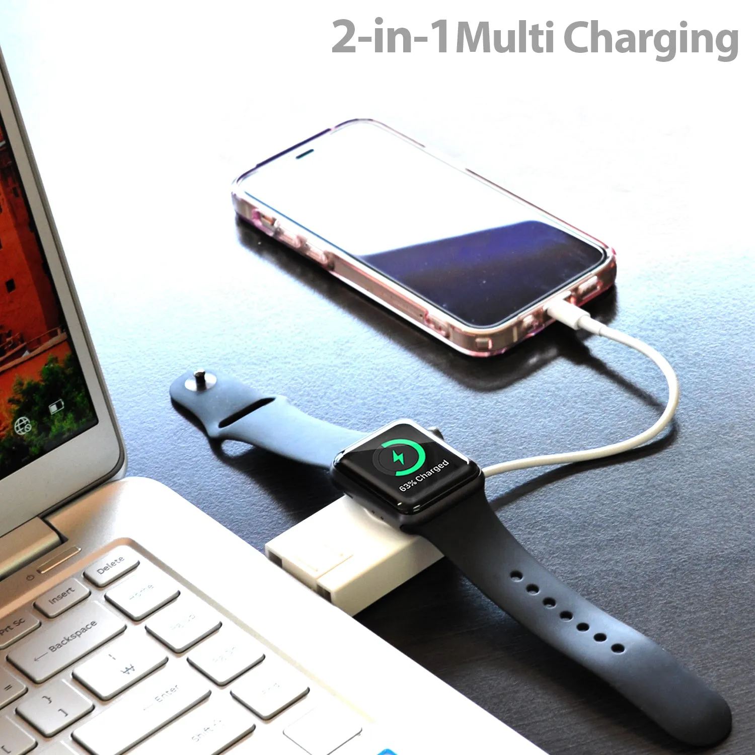 [Dome Charger] Apple Watch Portable 2 in 1 Charger Cable