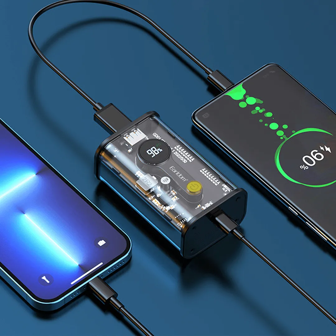 Earldom 22.5W Crystal Clear 10,000mAh Portable Powerbank