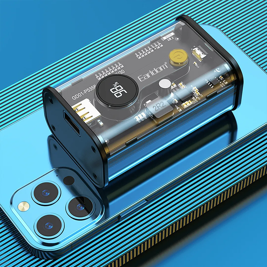 Earldom 22.5W Crystal Clear 10,000mAh Portable Powerbank