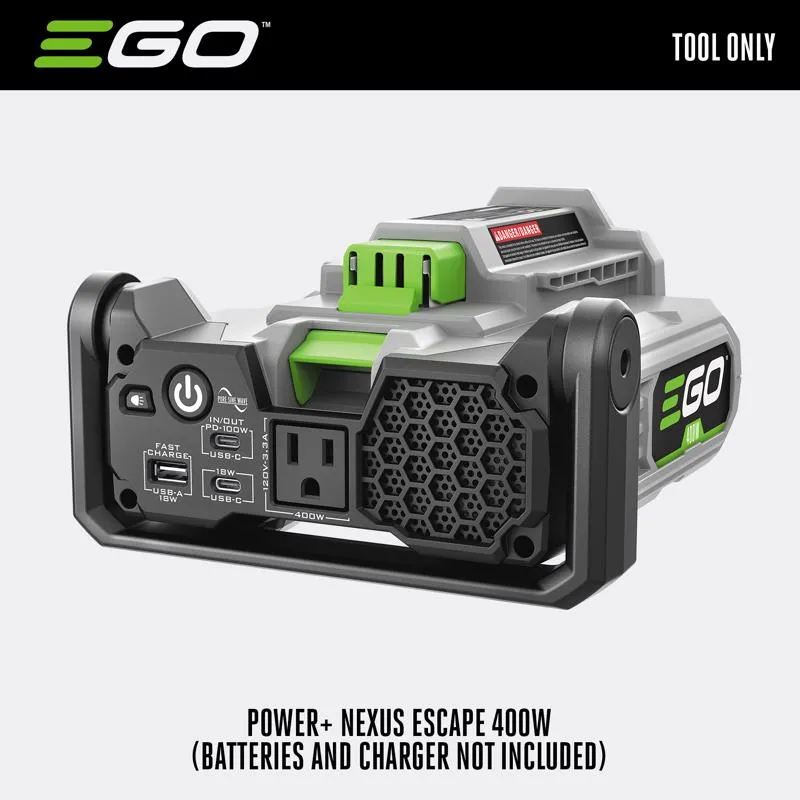 EGO Power  Nexus Escape 400 W 120 V Battery Portable Power Station Tool Only PAD5000