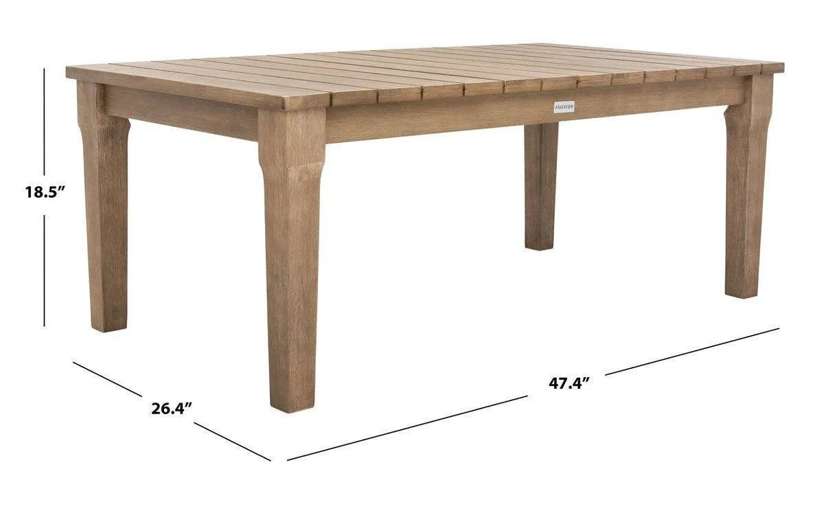 Eucalyptus Wood Patio Coffee Table