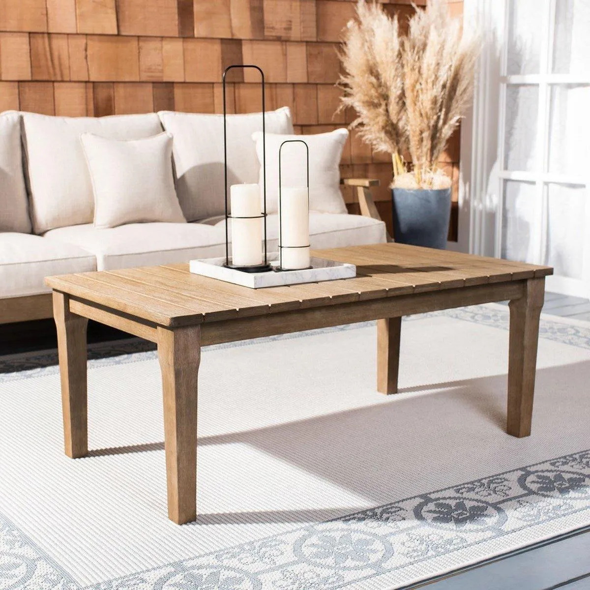 Eucalyptus Wood Patio Coffee Table