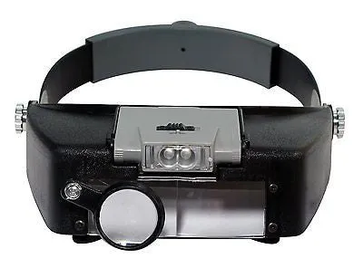 Eye Magnifing Head Loupe Lighted Glass Eyeloupe Jewelers Magnifier Glasses Lens