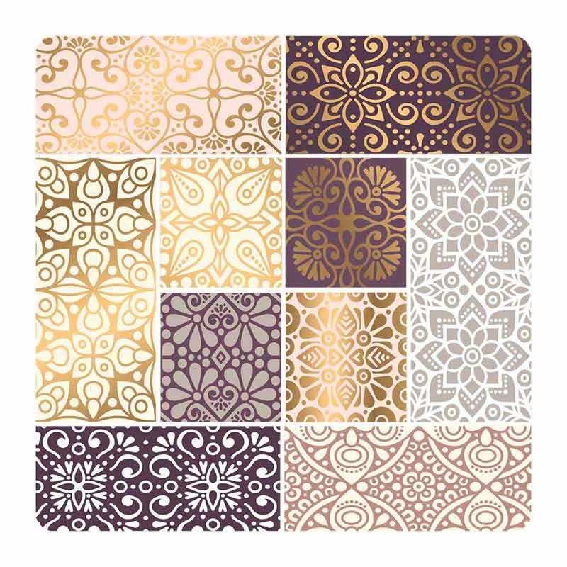 Fab Coaster Pad Multicolor Table Accessory | Set of 6 | 4 x 4 inches