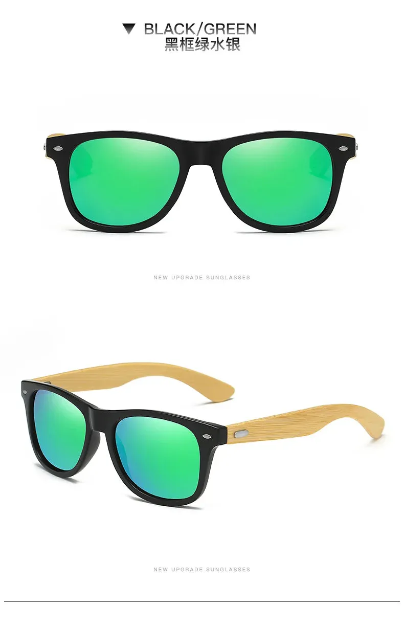 Fashion Wood Men's Ultraviolet Sunglasses Classic Male Driving Riding UV400 Sports Sun Glasses Eyewear Wooden Bamboo Eyeglasses