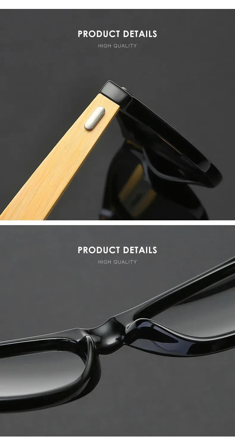 Fashion Wood Men's Ultraviolet Sunglasses Classic Male Driving Riding UV400 Sports Sun Glasses Eyewear Wooden Bamboo Eyeglasses