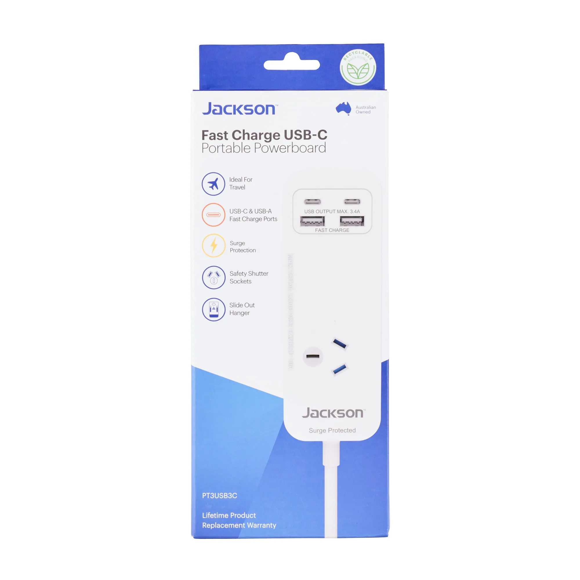 Fast Charge USB-C Portable Powerboard