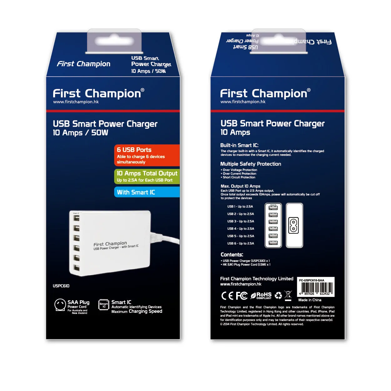 First Champion USB Smart IC Power Charger