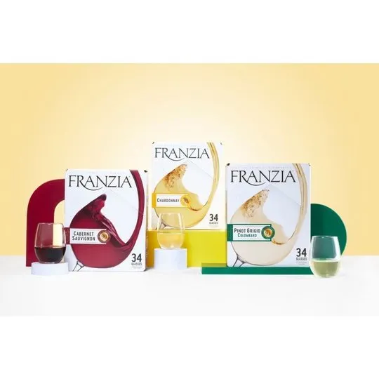 Franzia Vintner Select Chardonnay White Wine, 5 L Bag In Box, ABV 12.50%
