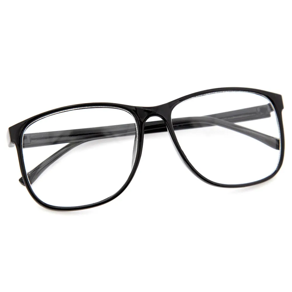 grinderPUNCH Large Nerdy Thin Plastic Frame Clear Lens Eye Glasses Frame