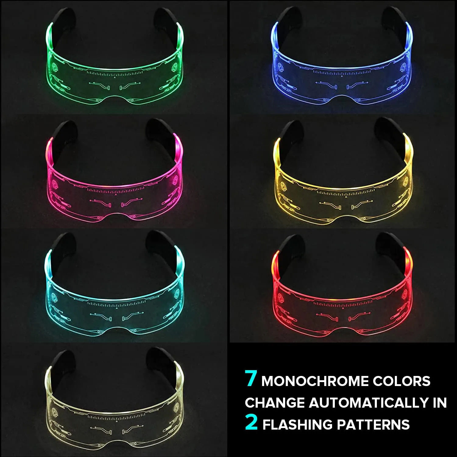 GTRAICNG Cyberpunk glasses  LG01 (3PCS)