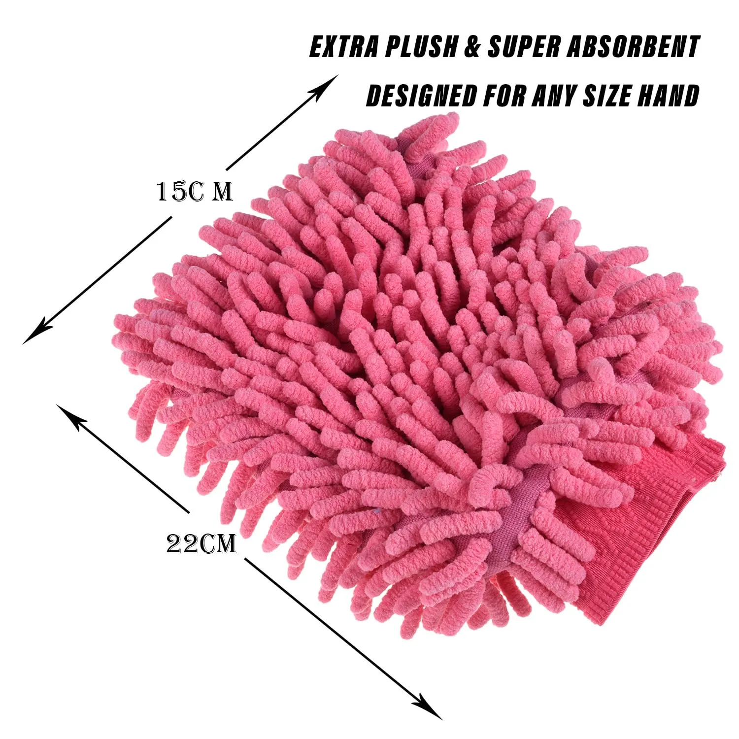 Heart Home Gloves | Microfiber Cleaning Gloves | Chenille Mitts for Kitchen | 50 GSM Hand Duster for Kitchen | Hand Gloves For Car | Duster for Glass | Pack of 5 | Multi