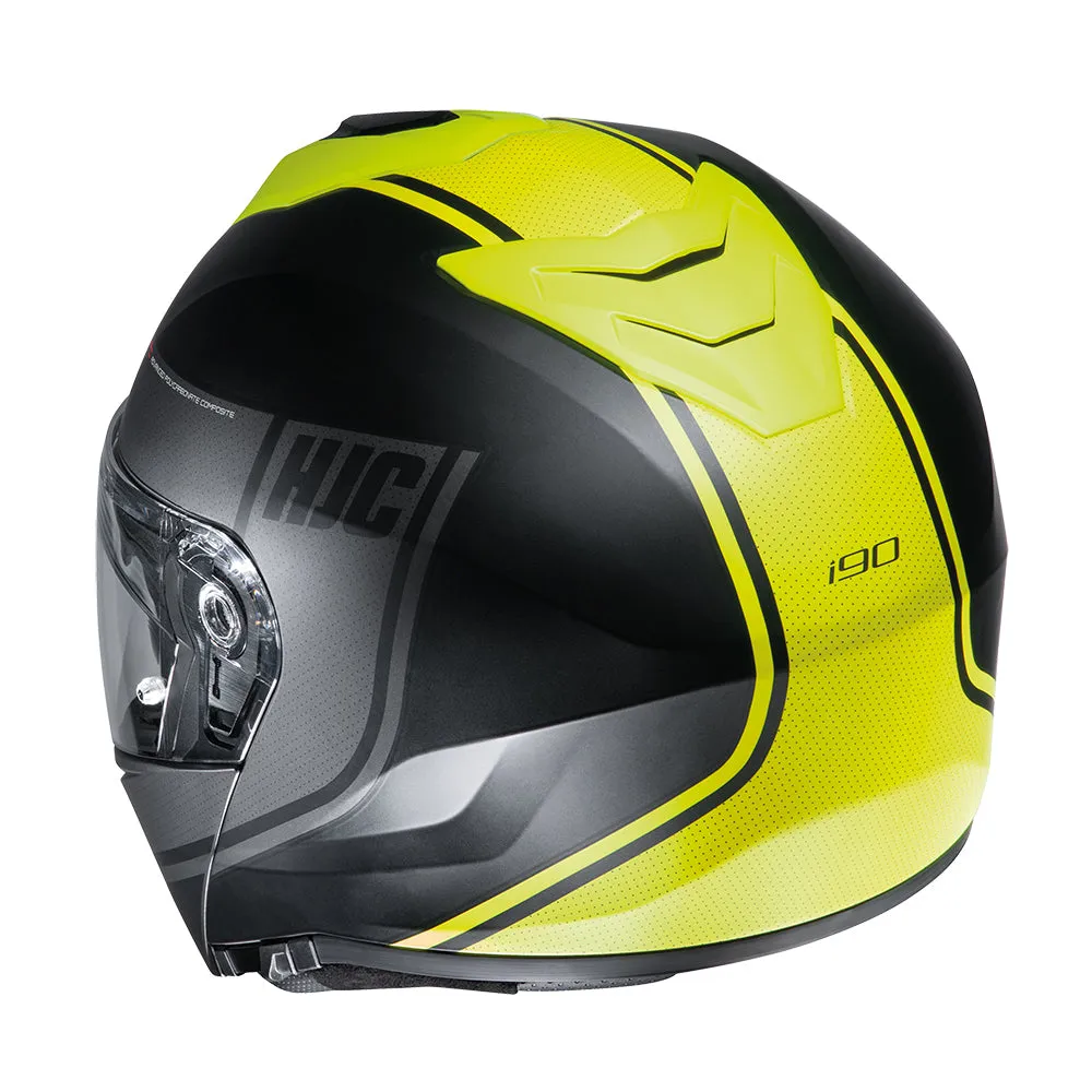 HJC I90 Davan MC5SF Modular Helmet -  Yellow