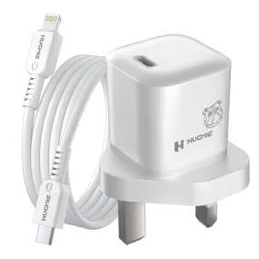 Hugmie® FP-02I 20W PD Fast Charger with 1M Type C to Lightning Cable
