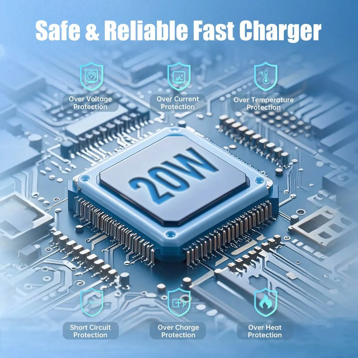 Hugmie® FP-02I 20W PD Fast Charger with 1M Type C to Lightning Cable