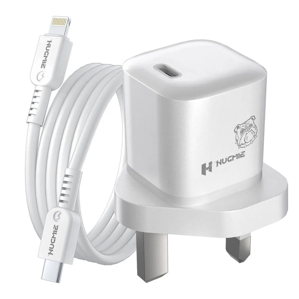 Hugmie® FP-02I 20W PD Fast Charger with 1M Type C to Lightning Cable