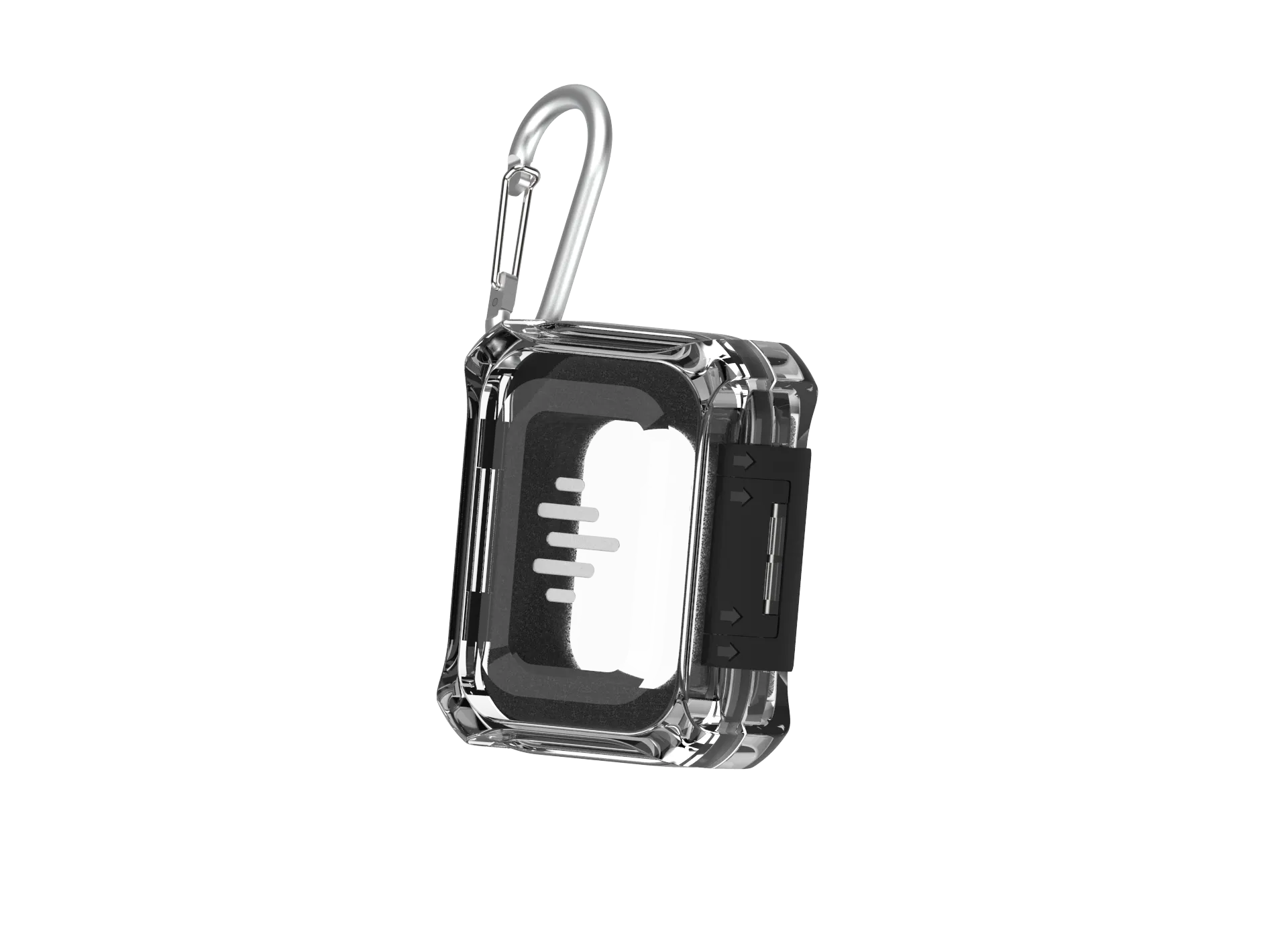 iLuv CasePro Outdoor Protective Hard Case for TWS Earbuds with Stainless Carabiner