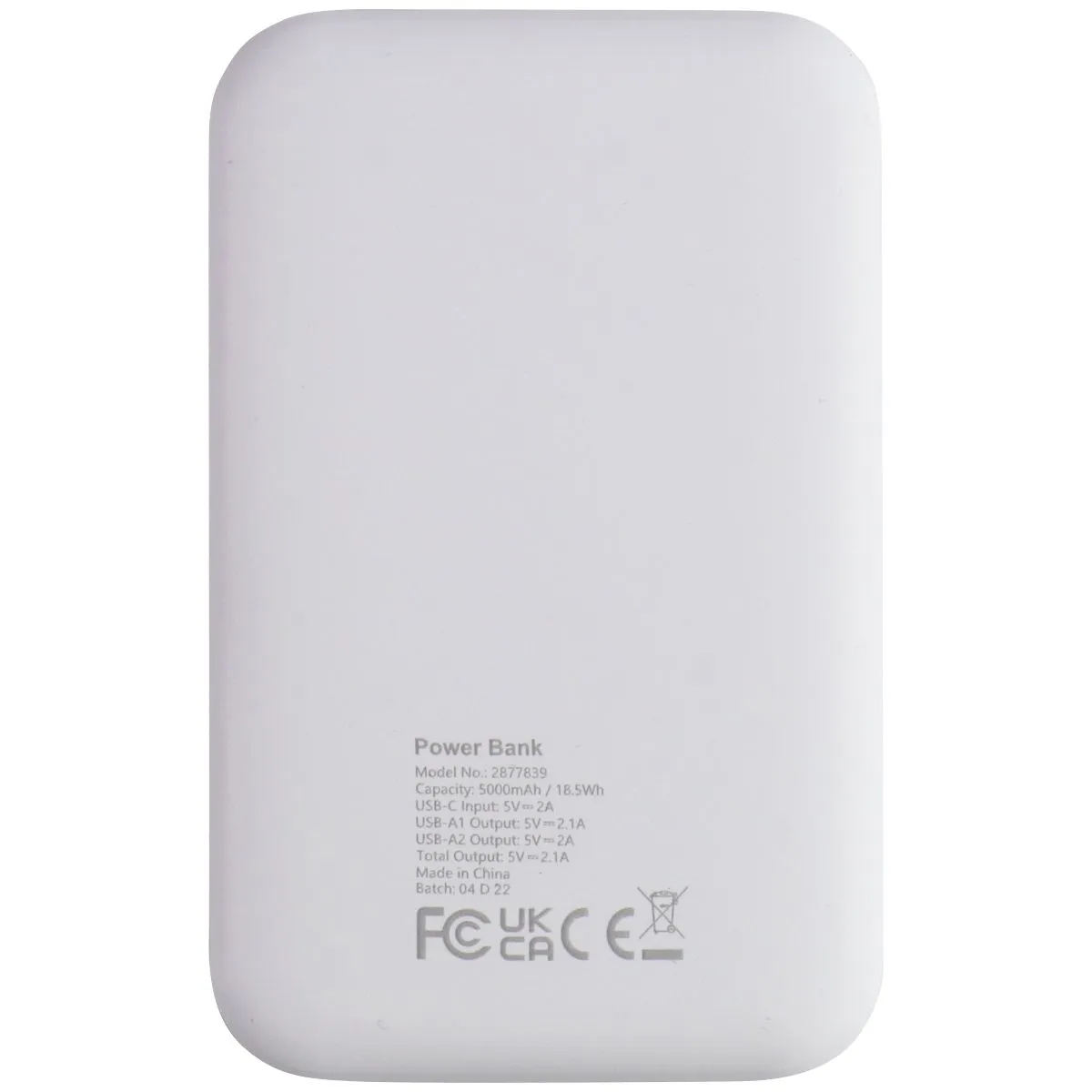 InMotion Power Bank with two USB-A ports 5000mAh (2877839) - White